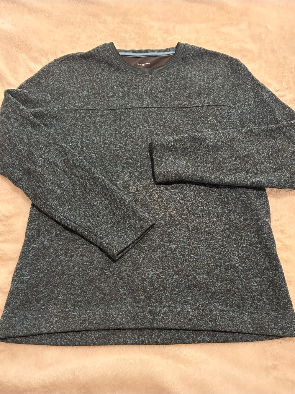 Van Heusen Men's Heathered Charcoal Crewneck Sweater